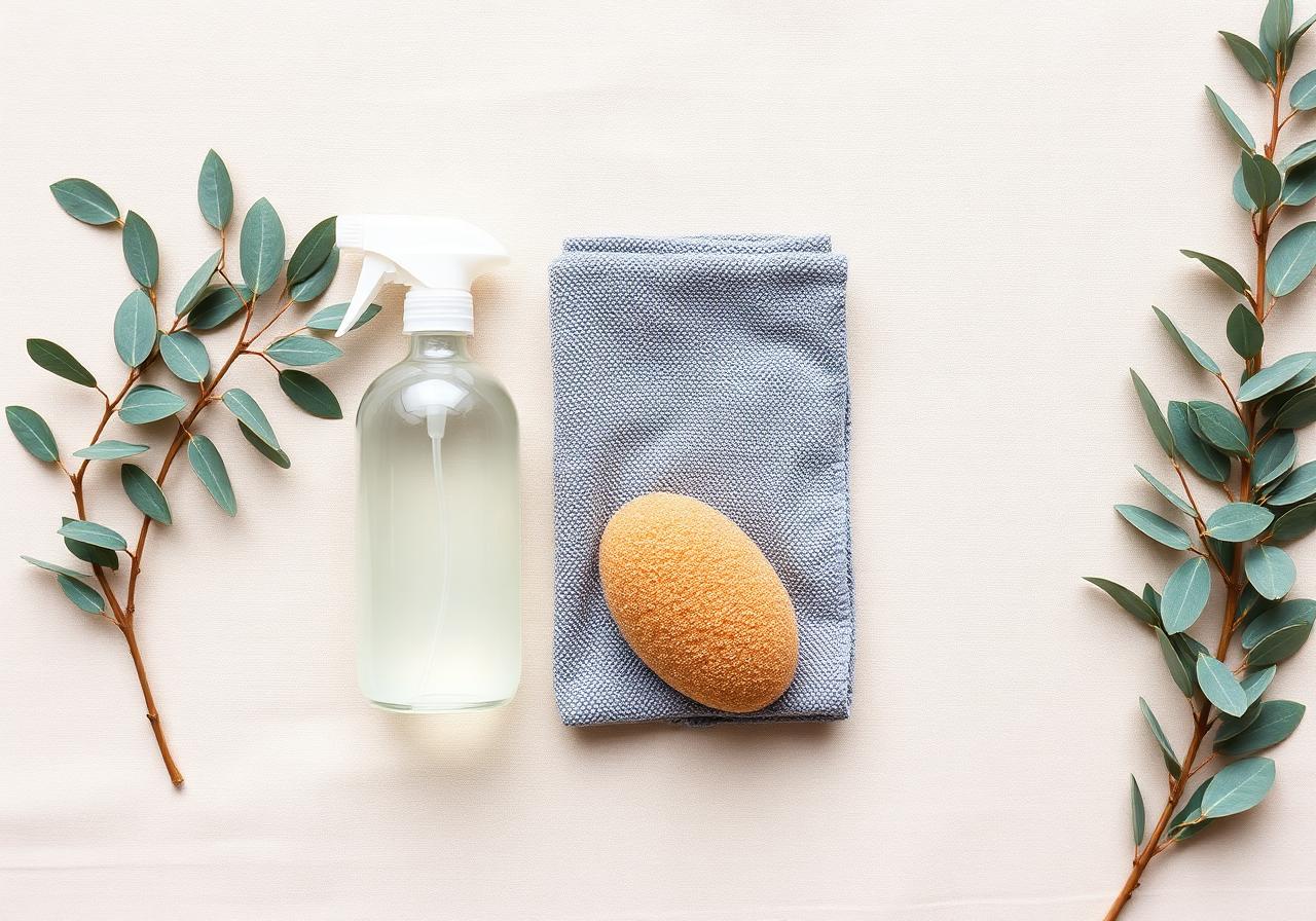 Eco-friendly cleaning supplies used by Bell & Co in Atlanta